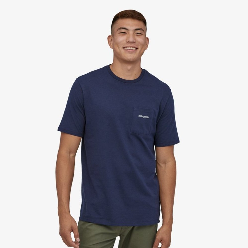 Mens Patagonia Logo Ridge Pocket Responsibili-Tee